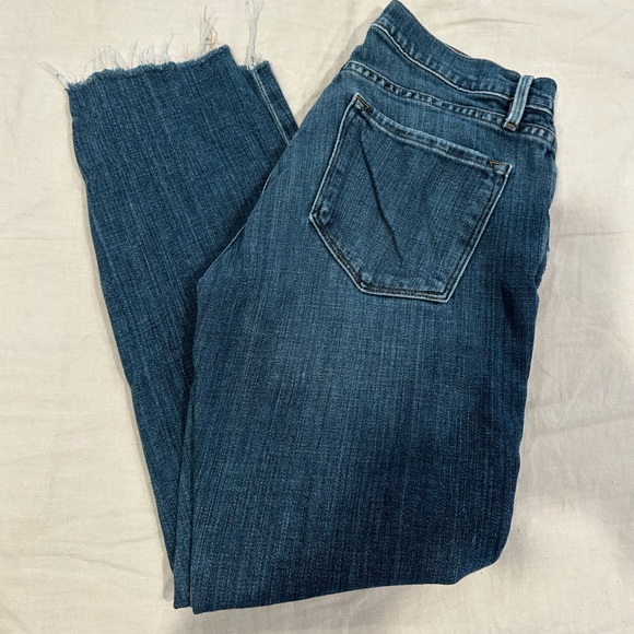 Frame Denim - Le Garcon Slim Raw Hem Blue Jeans Sz 26 - Picture 3 of 4